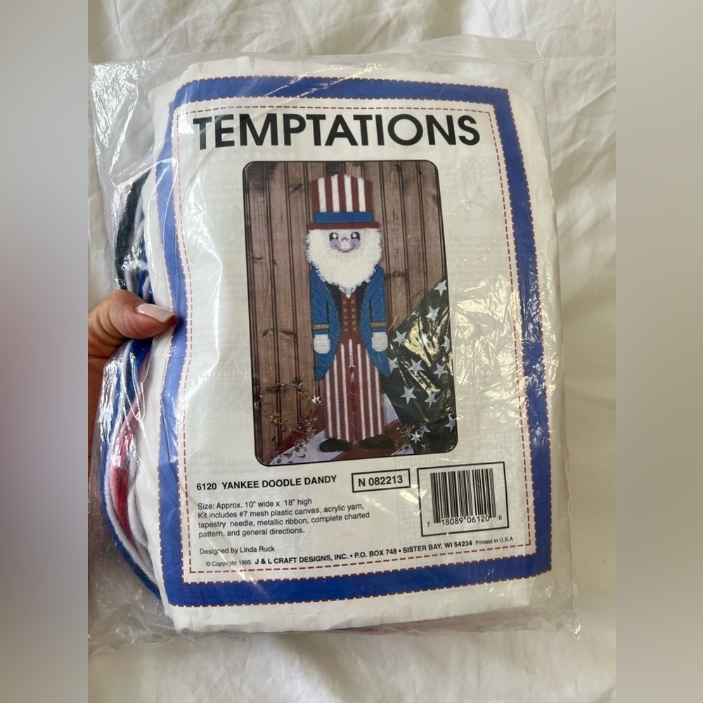 Temptations | Yankee Doodle Dandy Needle craft Kit | SZ 10”x18” | NIP Patriotic